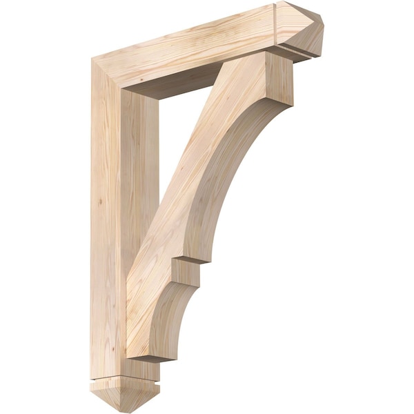 Ekena Millwork Balboa Arts and Crafts Smooth Bracket w/ Offset Brace, Douglas Fir, 7 1/2"W x 36"D x 48"H BKT0806X36X48BOA03SDF - main